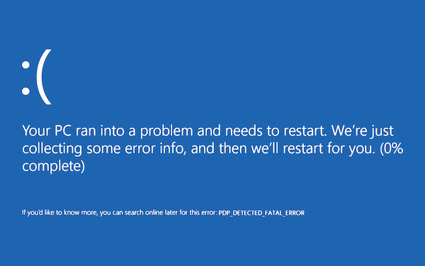 Blue screen of death